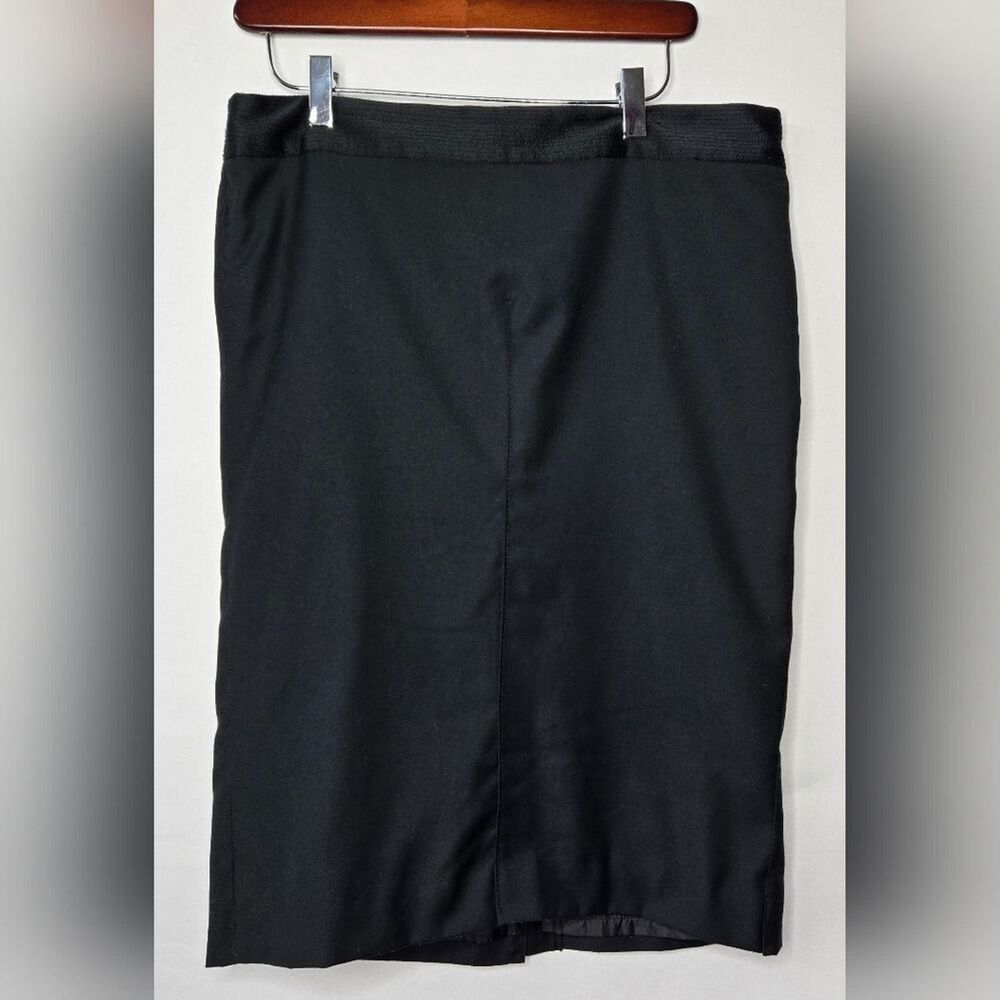 Women's Isaac Mizrahi for Target Black Lined Pencil Skirt with Back Slit Size 10